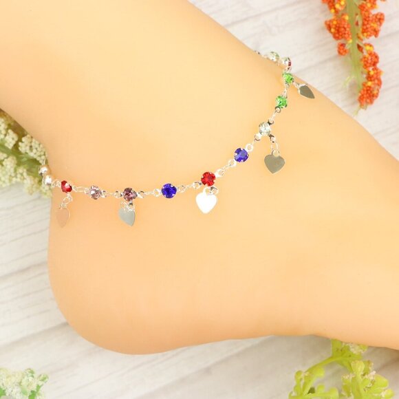 "Handmade Anklet – Elegant & Delicate Jewelry for Women | UNVRC1187 - Picture 1 of 10
